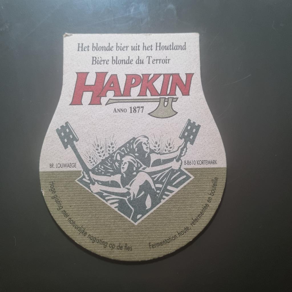 Sous Bock Hapkin, Verzamelen, Biermerken, Ophalen of Verzenden, Gebruikt, Viltje(s), Overige merken