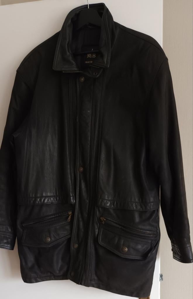 Lederen jas, Kleding | Heren, Ophalen, Zo goed als nieuw, Maat 52/54 (L)