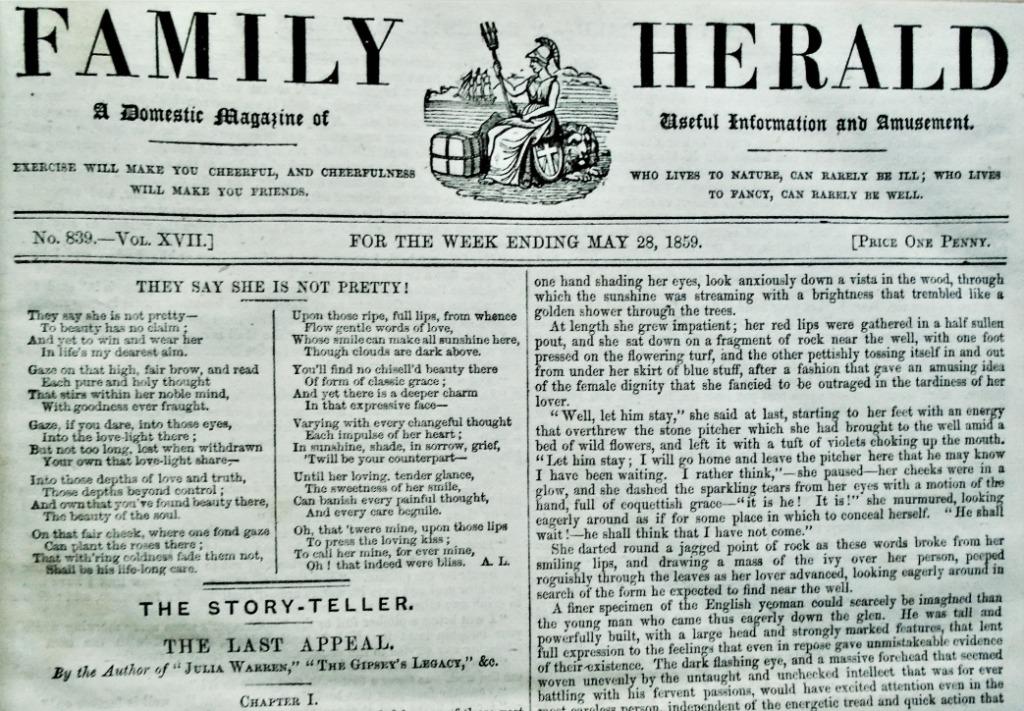 Family Herald: A Domestic Magazine ... - 1859/60 - Weekblad, Ophalen of Verzenden, Gelezen, Krant