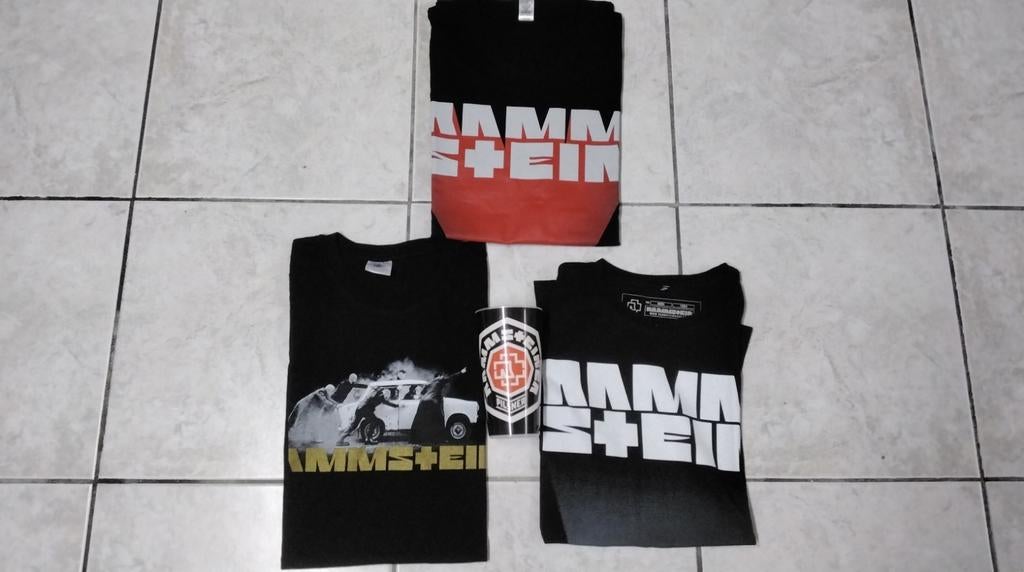 Rammstein T-shirts en drinkbeker 2xL 1xXL, Kleding | Heren, Ophalen of Verzenden, Zo goed als nieuw