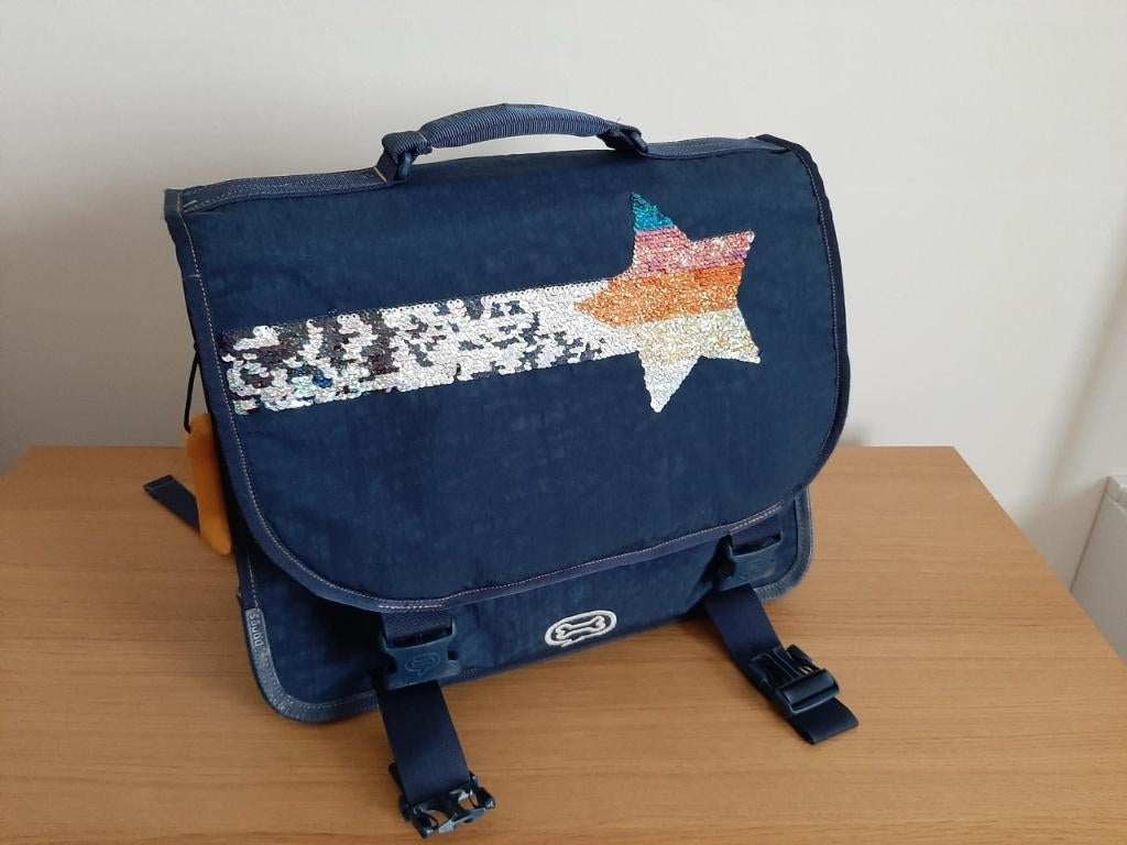 Boekentas Lily Star Indigo (Stones & Bones), Ophalen, Blauw, Aktetas of Boekentas, 30 tot 40 cm