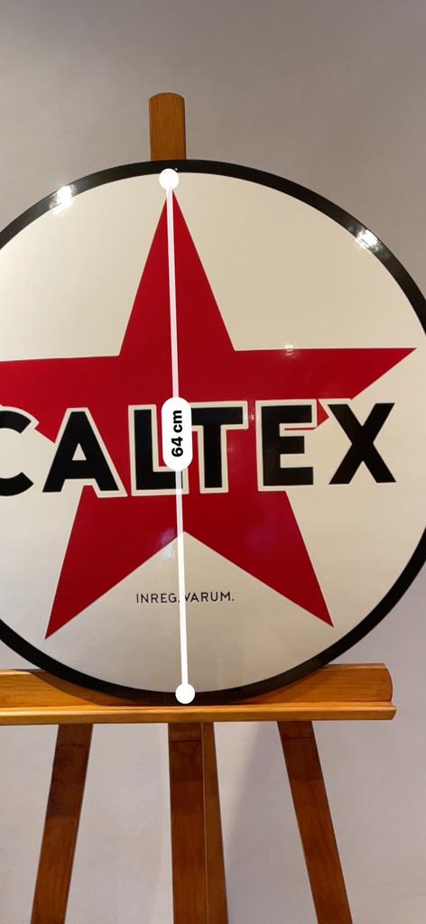 Emaille bord Caltex., Verzamelen, Ophalen, Nieuw, Reclamebord