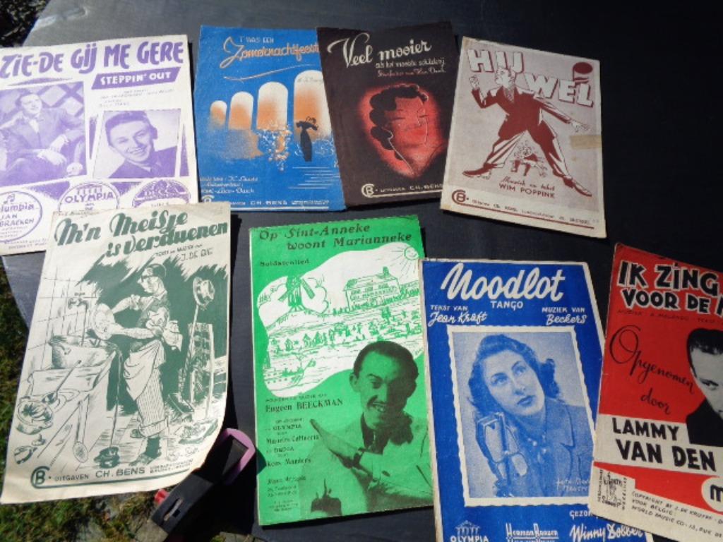 LOT partituren gemengd , jaren 50/60 , 8 STUKS, Boeken, Muziek, Ophalen of Verzenden, Gelezen