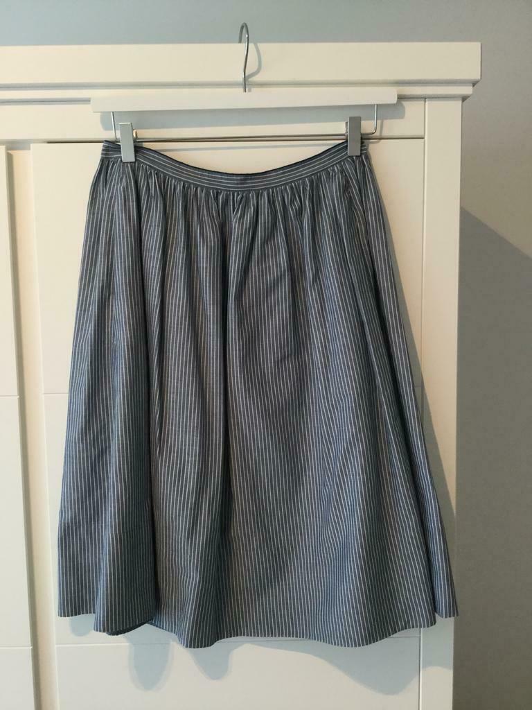 Midi- rok, Vince, maatje 2, blauw wit streepje, Ophalen