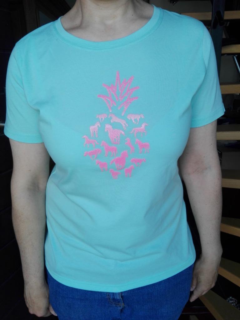 t-shirt paard ananas, Ophalen of Verzenden, Nieuw, Blauw