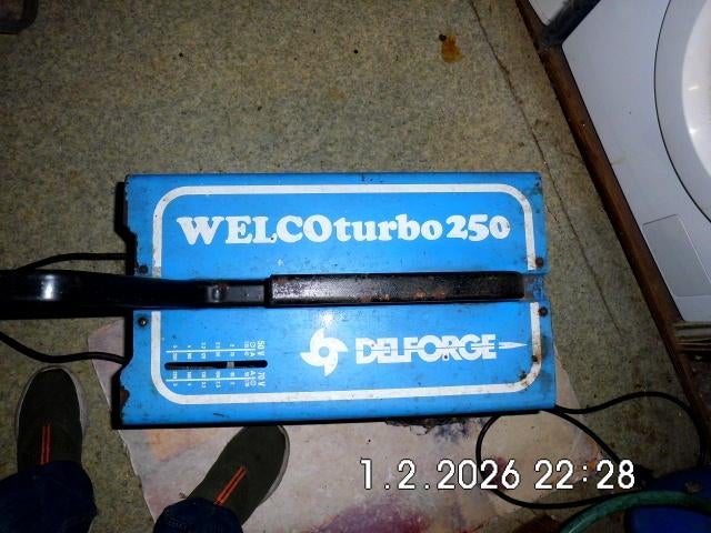 LASPOST WELCO TURBO 250 + LASBAGETTEN + SCHERM, Ophalen, Gebruikt, Minder dan 150 ampère, Elektroden