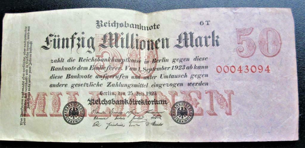 Reichsbanknote 1923, Postzegels en Munten, Ophalen of Verzenden, Duitsland, Los biljet