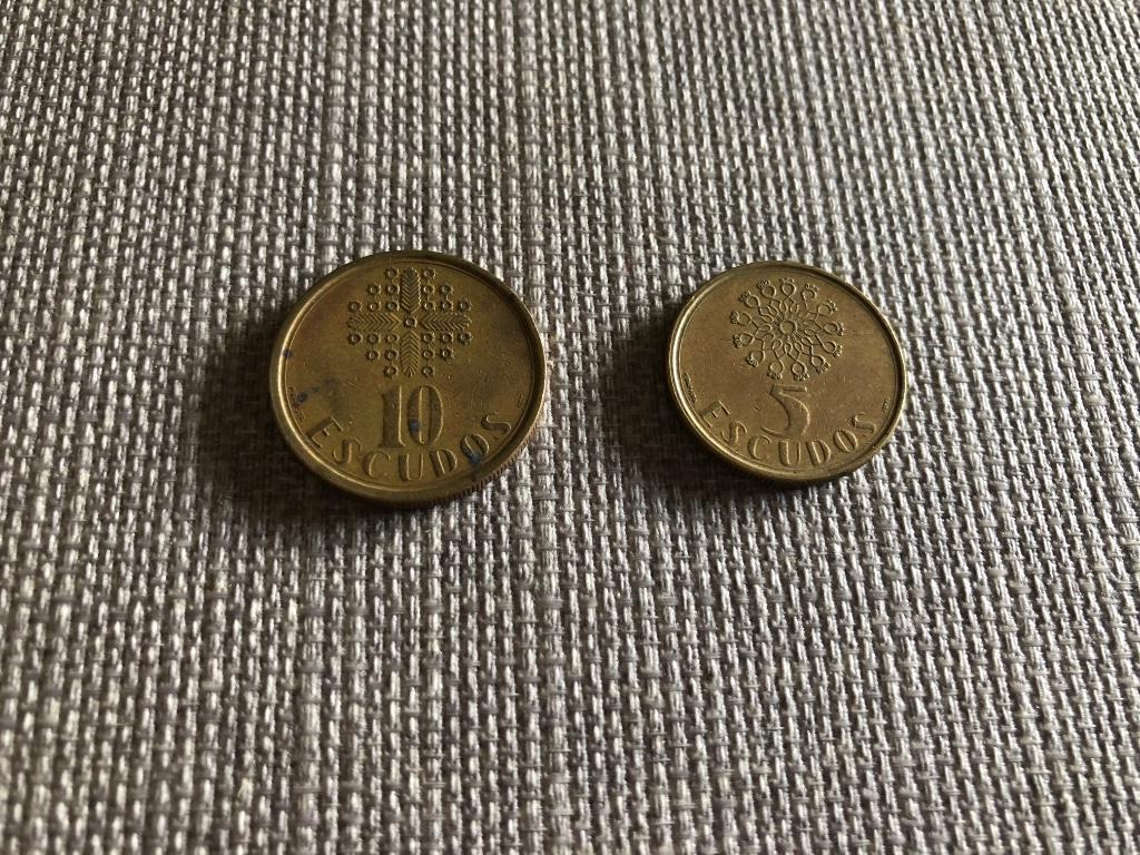 2 muntjes Portugal, Postzegels en Munten, Munten | Europa | Euromunten, Ophalen of Verzenden, Portugal