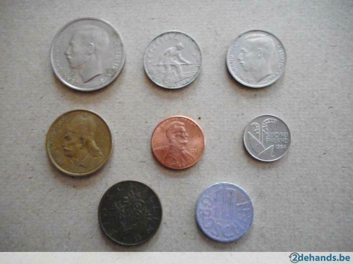 lotje 7 munten uit europa + 1 munt usa, Envoi