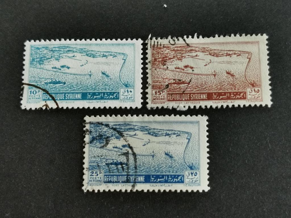 Syrie 1950 - haven van Latakia, Ophalen of Verzenden, Gestempeld, Midden-Oosten