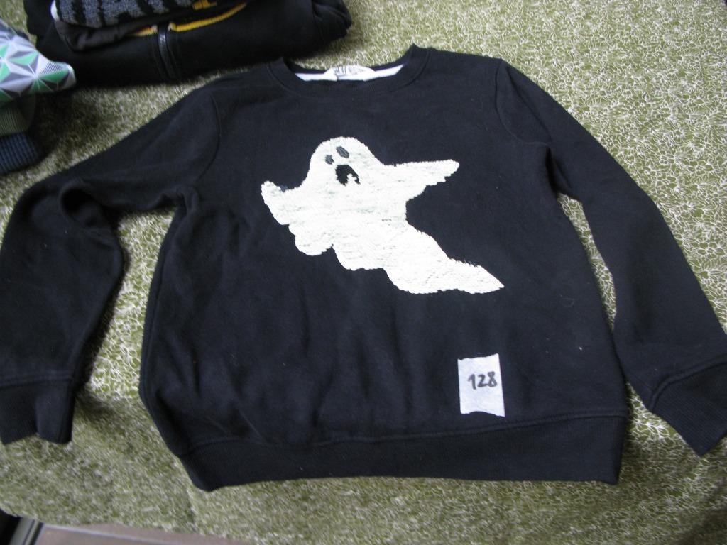 glow in the dark pailletten spookje halloween maat 122 128, Jongen of Meisje, Trui of Vest, Nieuw, Ophalen of Verzenden