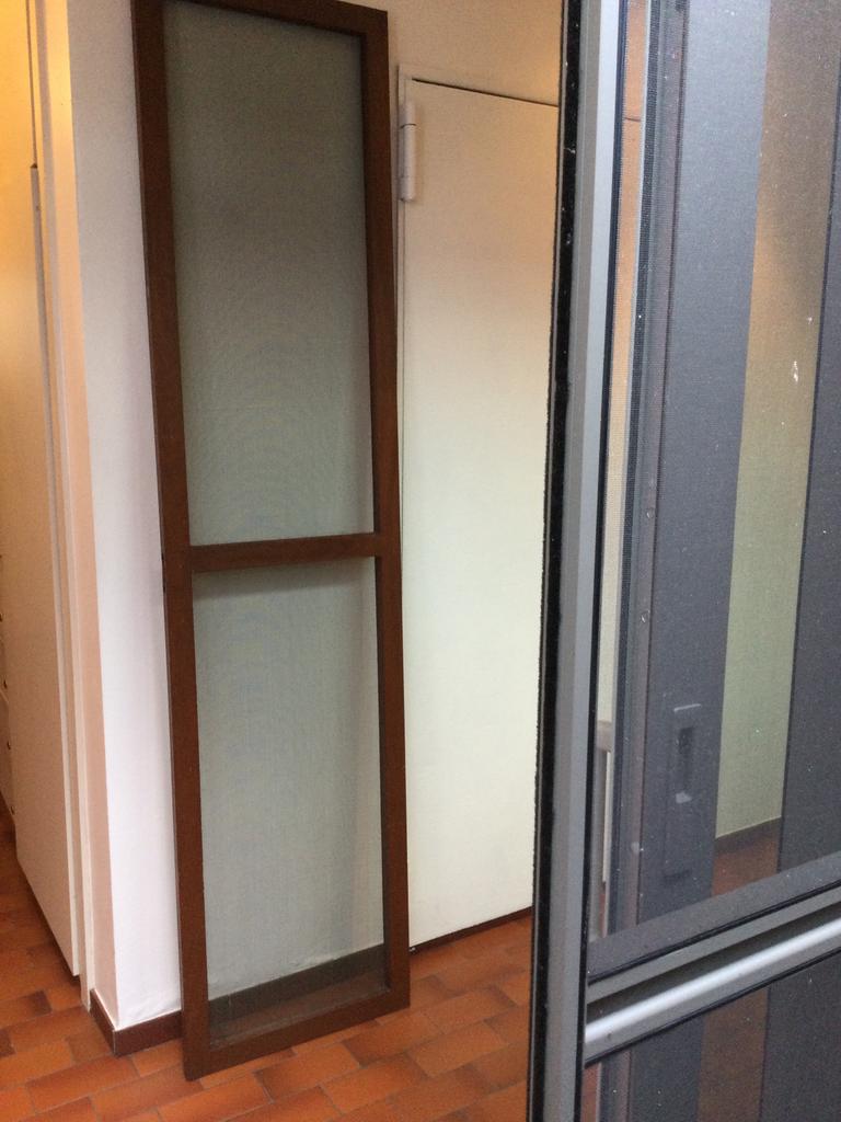 Jaloezie voor porte-fenetre, Ophalen, Minder dan 80 cm, Hordeur, Zo goed als nieuw