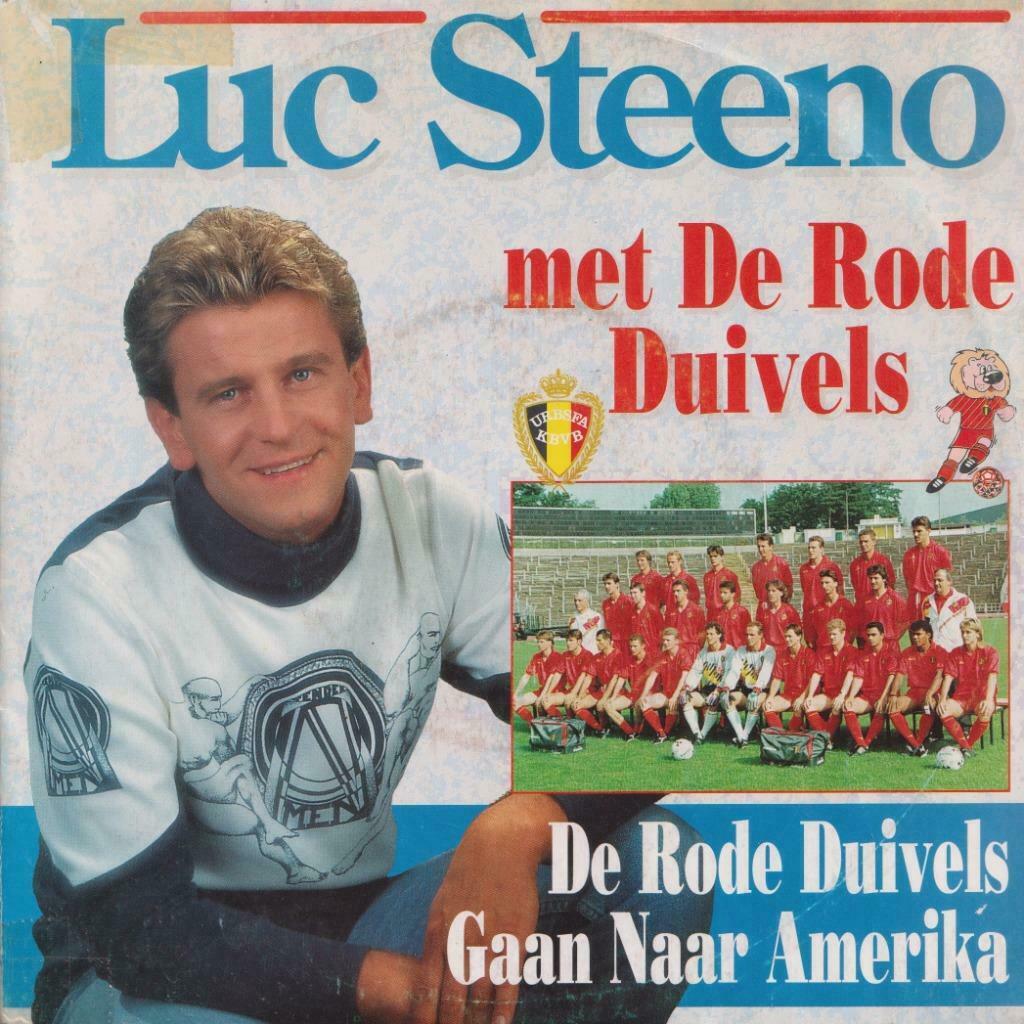 Luc Steeno – De Rode Duivels gaan naar Amerika – VOETBAL, Cd's en Dvd's, Gebruikt, 7 inch, Single, Ophalen of Verzenden