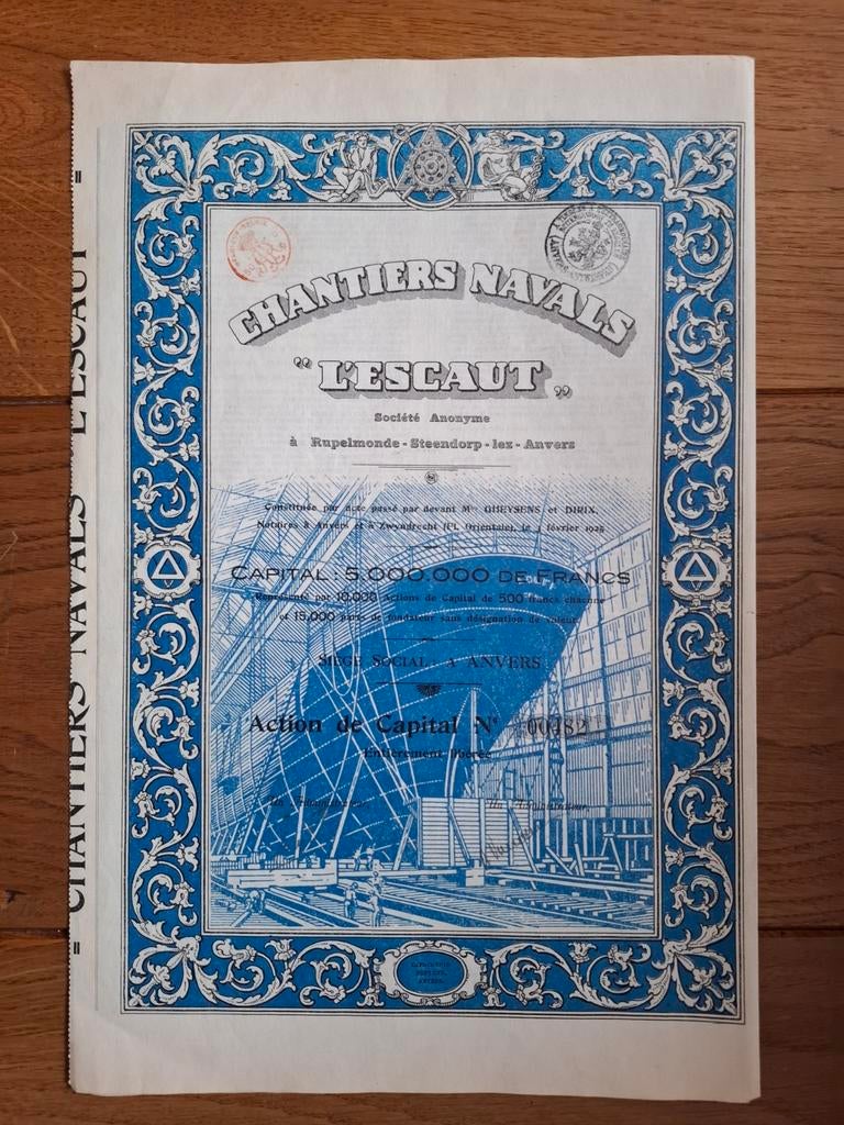 Action de Chantiers Navals « l'Escaut » Rupelmonde, Enlèvement ou Envoi, 1920 à 1950, Action