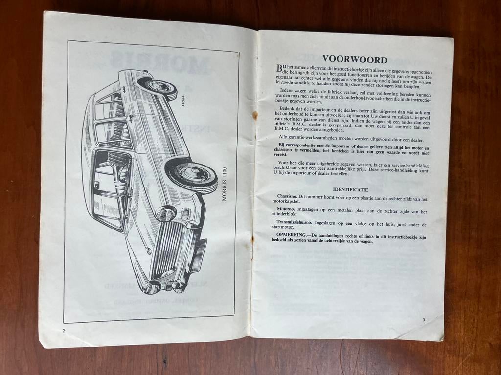 Morris 1100 instructieboekje, Ophalen of Verzenden