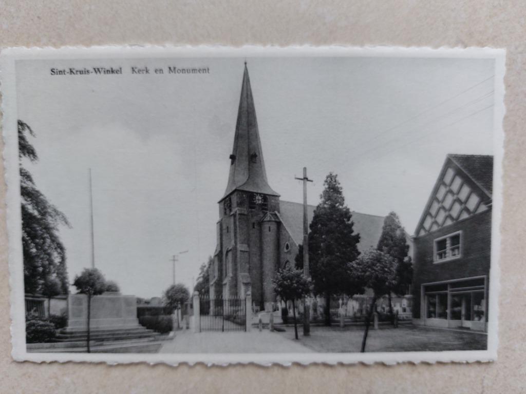 oude postkaart  Sint-Kruis-Winkel, Verzenden