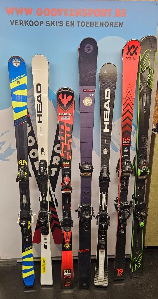 gebruikte ski's met 1 jaar garantie vanaf 99€, Overige merken, Ophalen of Verzenden, Zo goed als nieuw, Carve