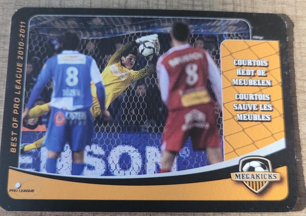 Voetbalkaart Megakicks: Thibaut Courtois (2010-2011), Ophalen of Verzenden, Zo goed als nieuw, Poster, Plaatje of Sticker