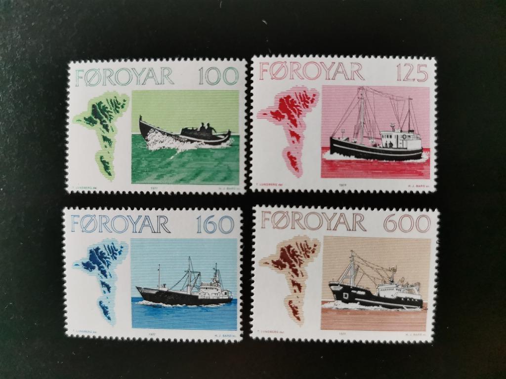 Îles Féroé/Foroyar 1977 - bateaux de pêche, navigation **, Enlèvement ou Envoi, Danemark, Non oblitéré