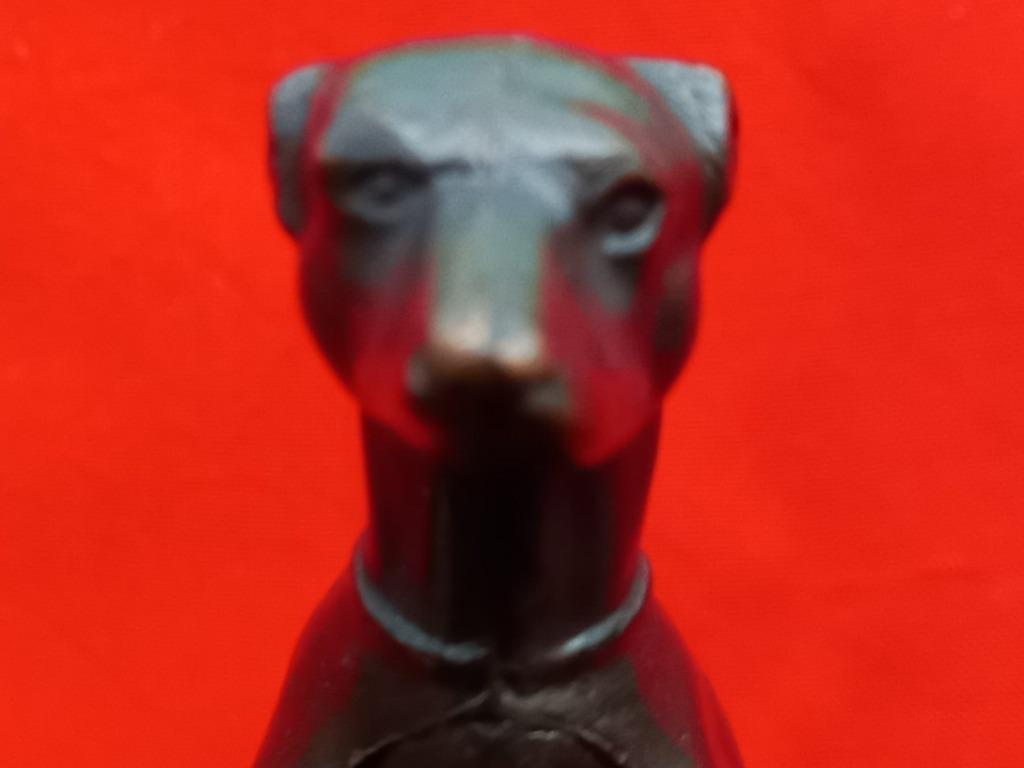 Bronzen gesculpteerd beeldje  Whippet/Greyhound, Enlèvement ou Envoi, Bronze