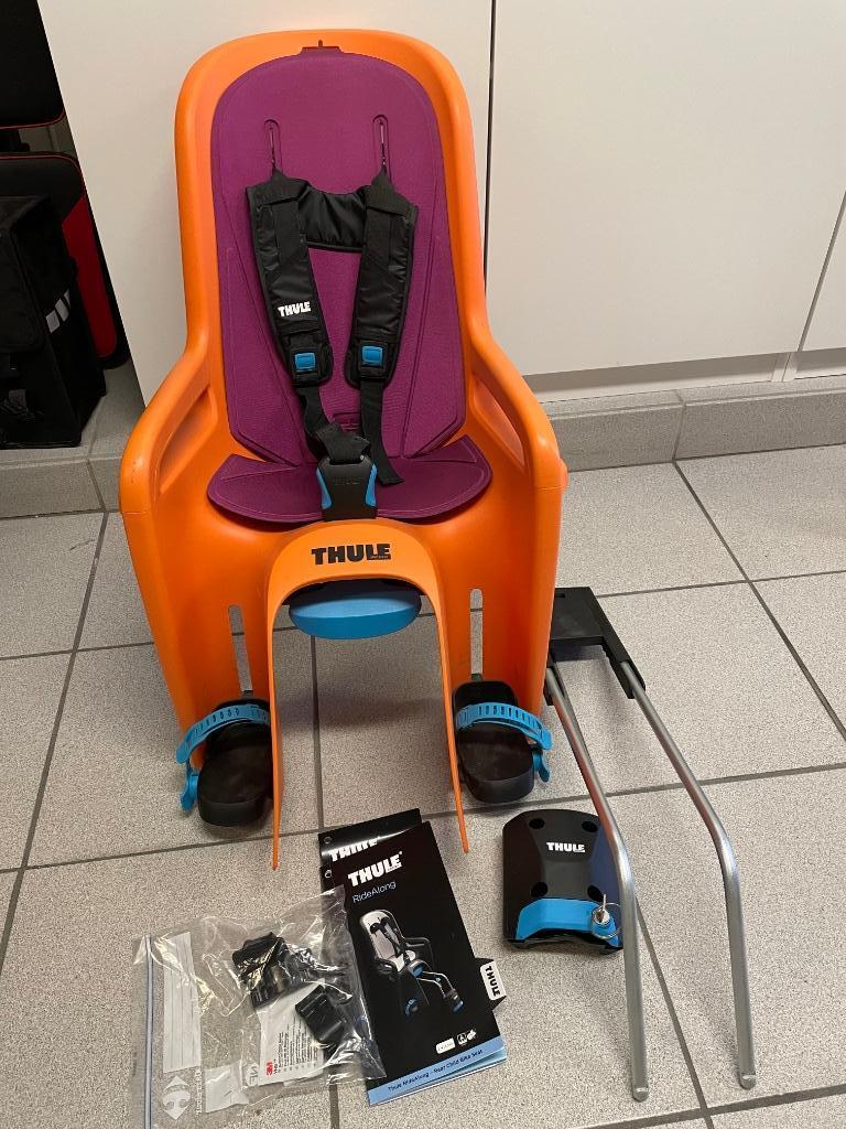 Thule RideAlong oranje, Fietsen en Brommers, Fietsaccessoires | Fietsstoeltjes, Ophalen, Gebruikt, Achterzitje, Thule