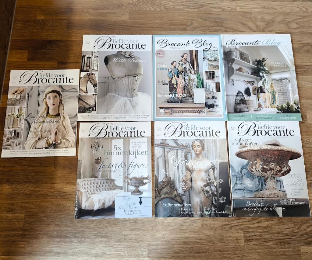 7 tijdschriften Liefde voor Brocante en Brocante Blog, Ophalen of Verzenden
