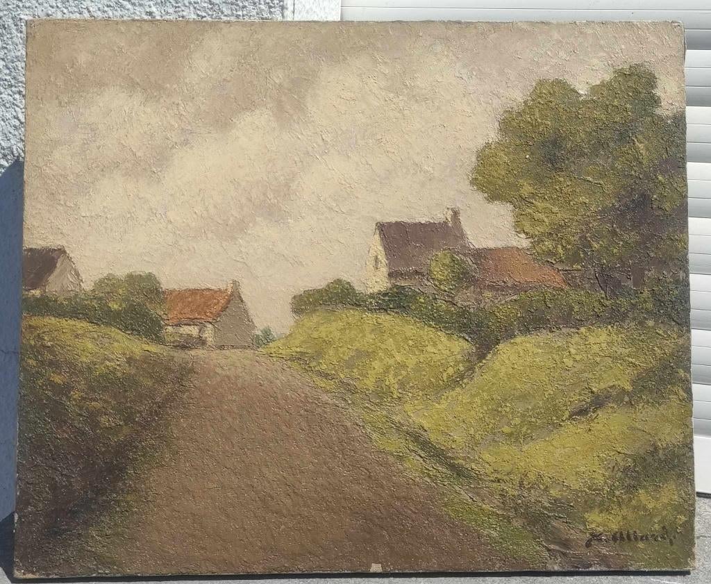 huile sur toile signe xavier allard, Antiek en Kunst, Kunst | Schilderijen | Klassiek, Ophalen of Verzenden