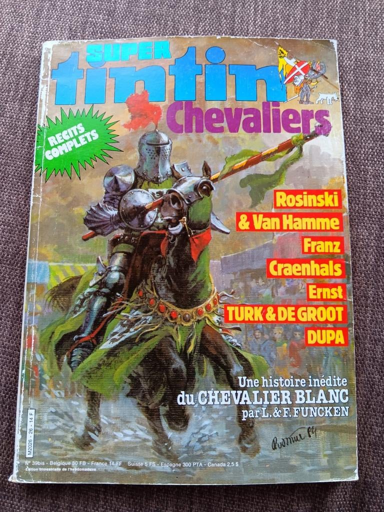 Verzamelstrip kuifje ridders,Franse uitgave, Ophalen of Verzenden