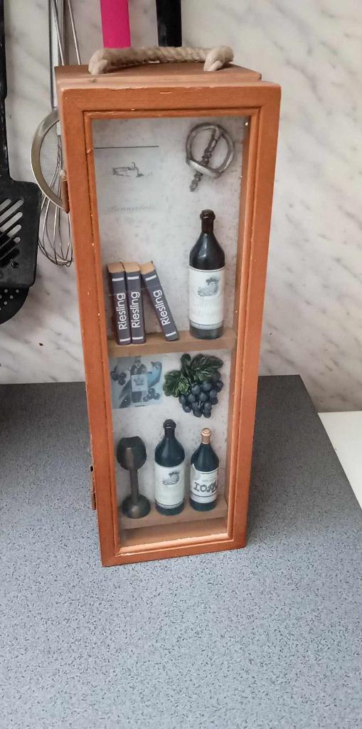 Joli coffre pour bouteille vin ou alcool, Envoi, Utilisé, Bois, Moins de 5 bouteilles