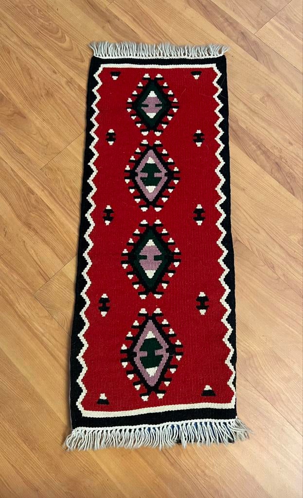Vintage kelim kleed met ingestikte foam mat 80/32, Ophalen of Verzenden