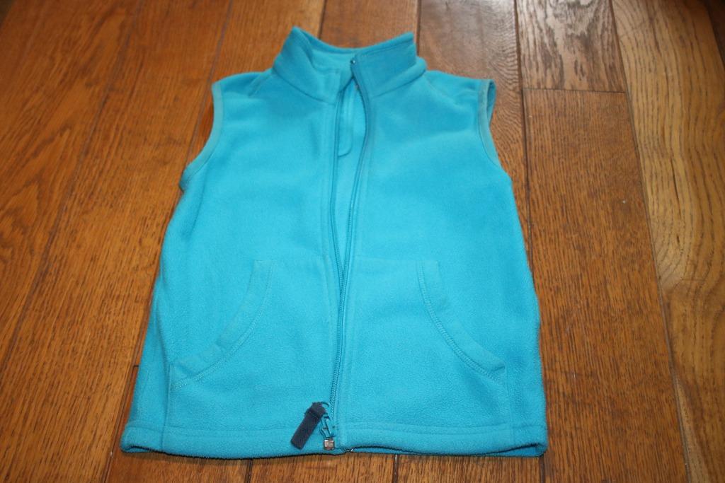 turquoise fleece gillet Quechua maat 104, Gebruikt, Meisje, Trui of Vest, Ophalen of Verzenden