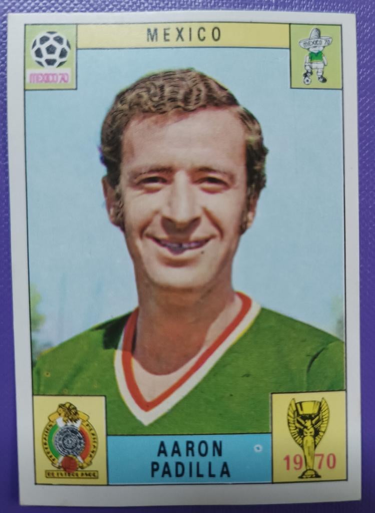 Carte de Panini 1970 Coupe du monde foot Mexique 70 PADILLA, Envoi