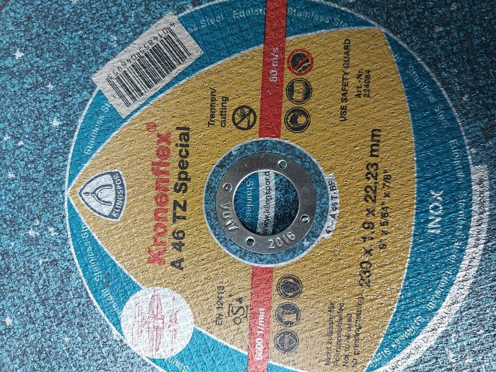 Klingspor Kronenflex A 46 TZ Special doorslijpschijf INOX, Ophalen, Nieuw