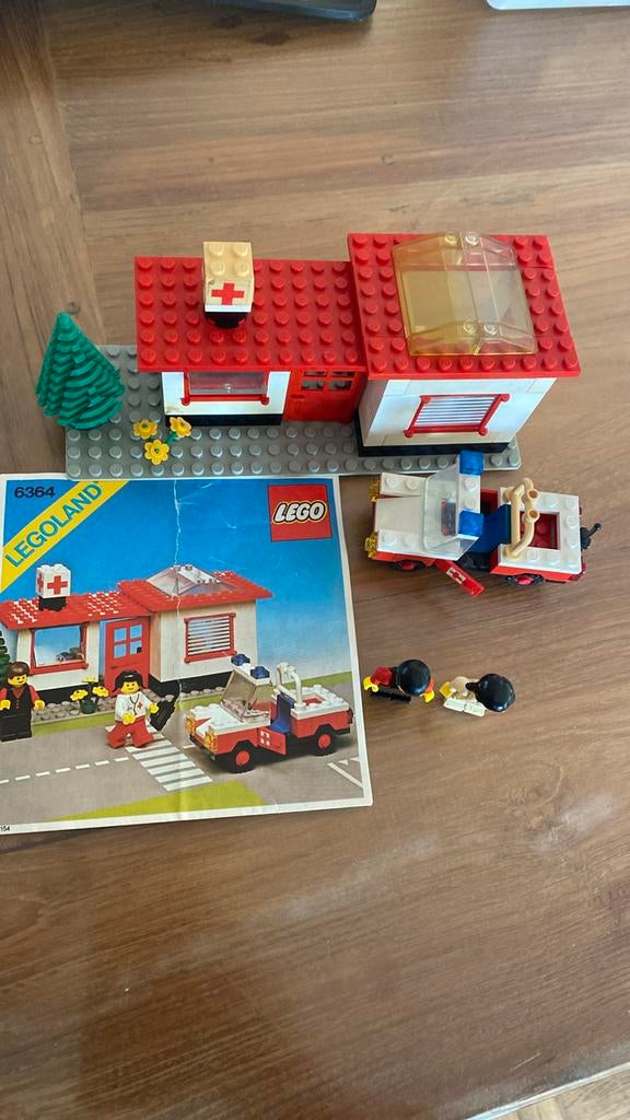 Lego vintage nr 6364 eerste hulppost mer origineel plan komp, Ophalen, Zo goed als nieuw, Lego