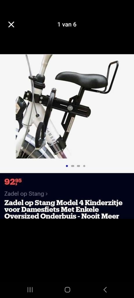 Fietsstoeltje, Ophalen, Zo goed als nieuw