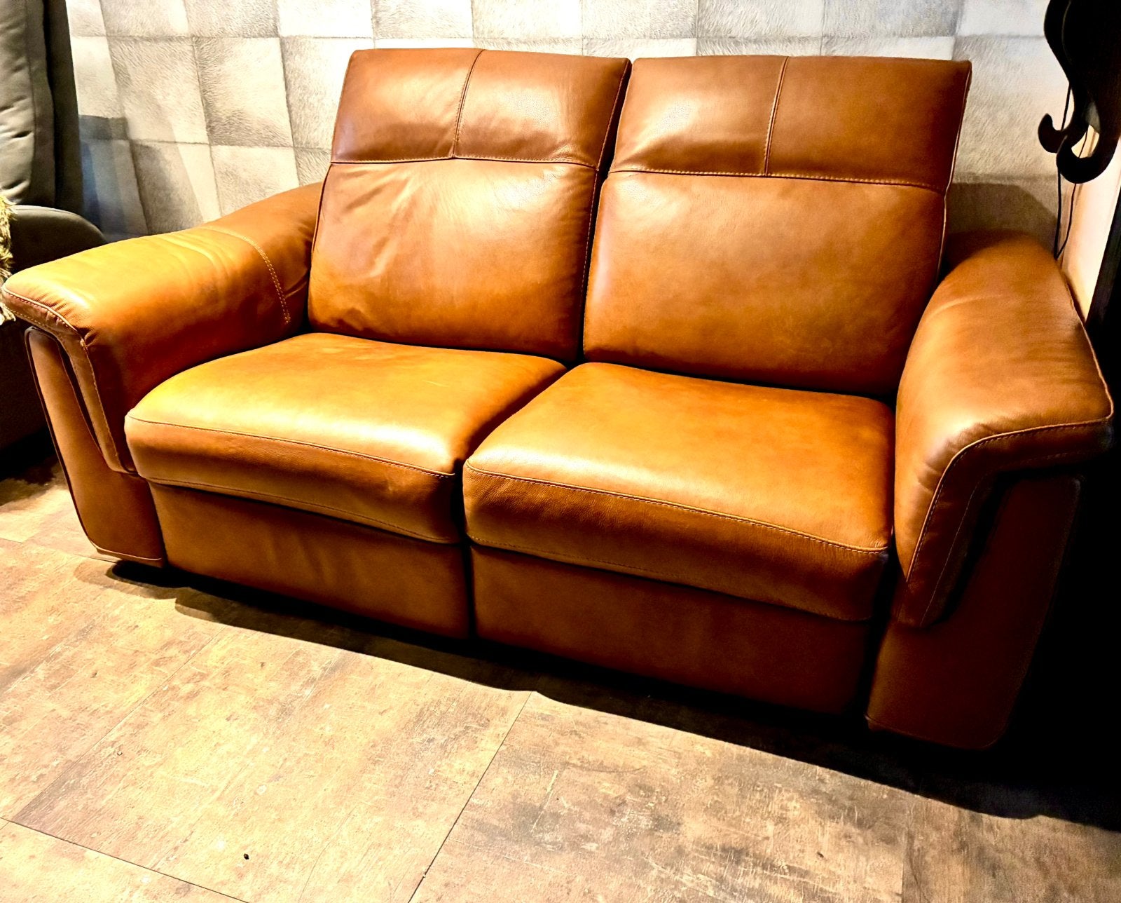 Lederen relax tweezits, Huis en Inrichting, Ophalen