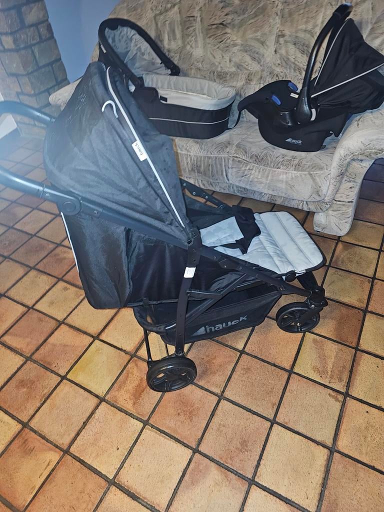 Kinderwagen met 3 elementen, wieg, maxi-cosi en kinderwagen, Kinderen en Baby's, Tweelingen en Meerlingen