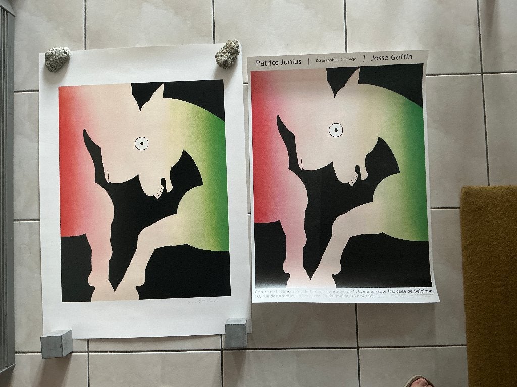 Posters, getekend door Josse Goffin, zie foto's en info., Verzamelen, Overige Verzamelen, Zo goed als nieuw, Ophalen of Verzenden