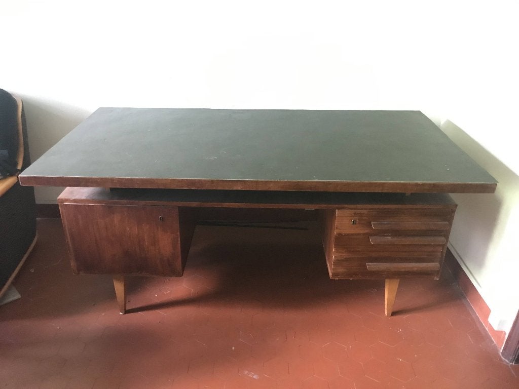 Bureau, Enlèvement, Utilisé, Brun, Bois