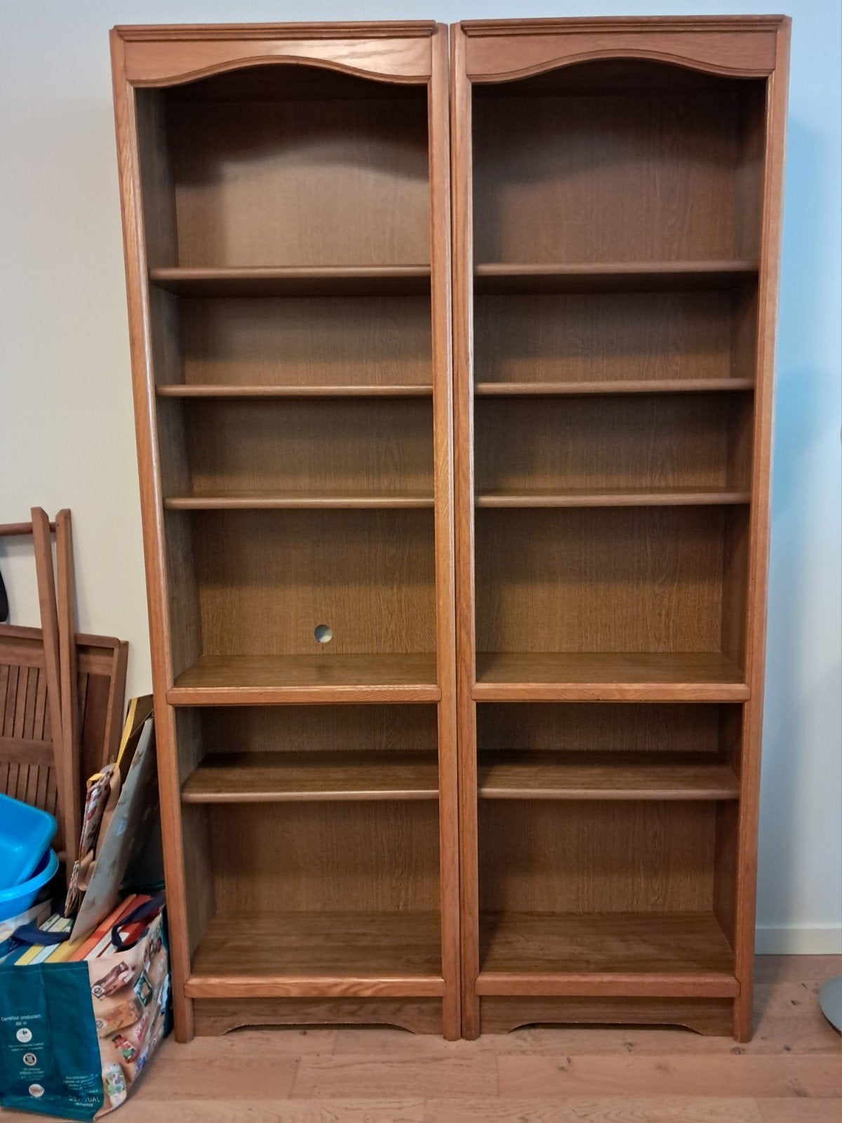 Twee vintage boekenkasten - Goede staat - In beslag te nemen, Huis en Inrichting, Ophalen, Met plank(en), Gebruikt, 200 cm of meer