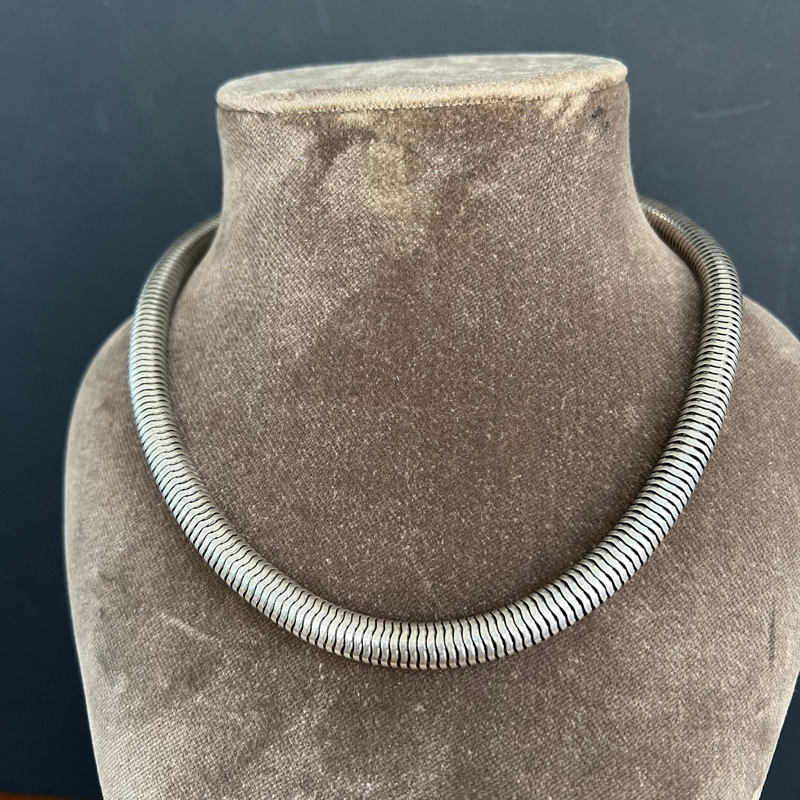 Collier serpent vintage des années 70 en argent 835, Enlèvement ou Envoi, Argent