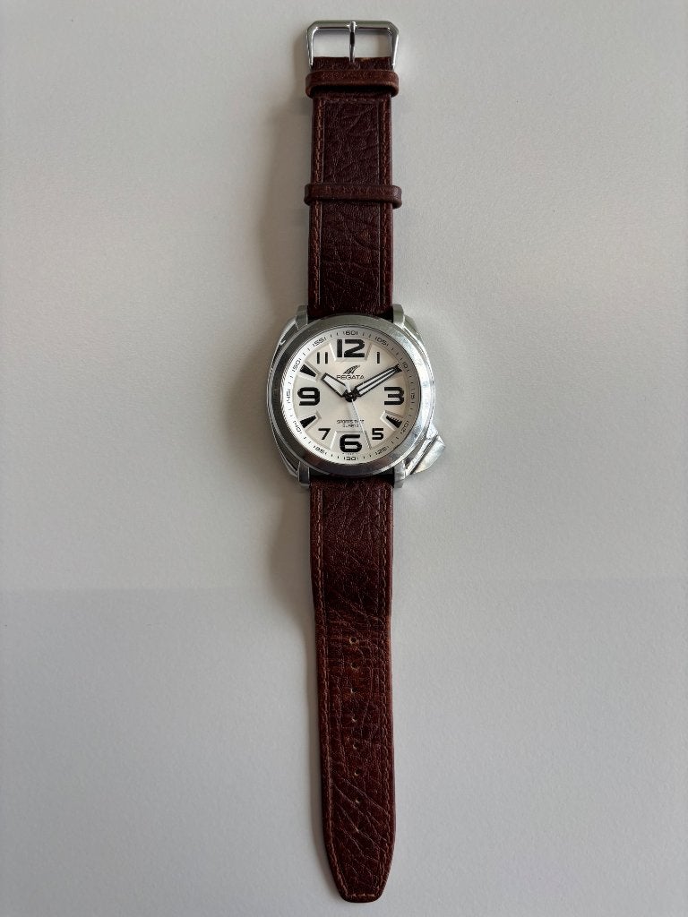 Polshorloge, Handtassen en Accessoires, Horloges | Heren, Ophalen, Gebruikt, Polshorloge, Leer