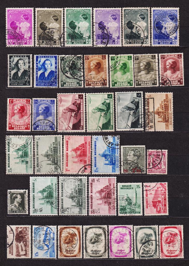 België 1937-1939 gestempeld, Verzenden, Gestempeld, Gestempeld