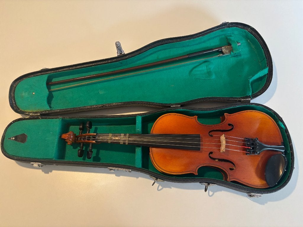 VINTAGE GLAESEL VIOOL MET KOFFER/JAREN ‘70, Enlèvement ou Envoi, Violon, Avec valise