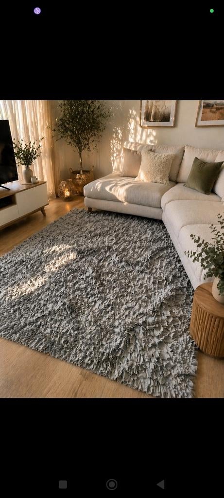 Beau tapis shaggy gris 240/160 cm, Maison & Meubles, Ameublement | Tapis & Moquettes, Gris, Enlèvement