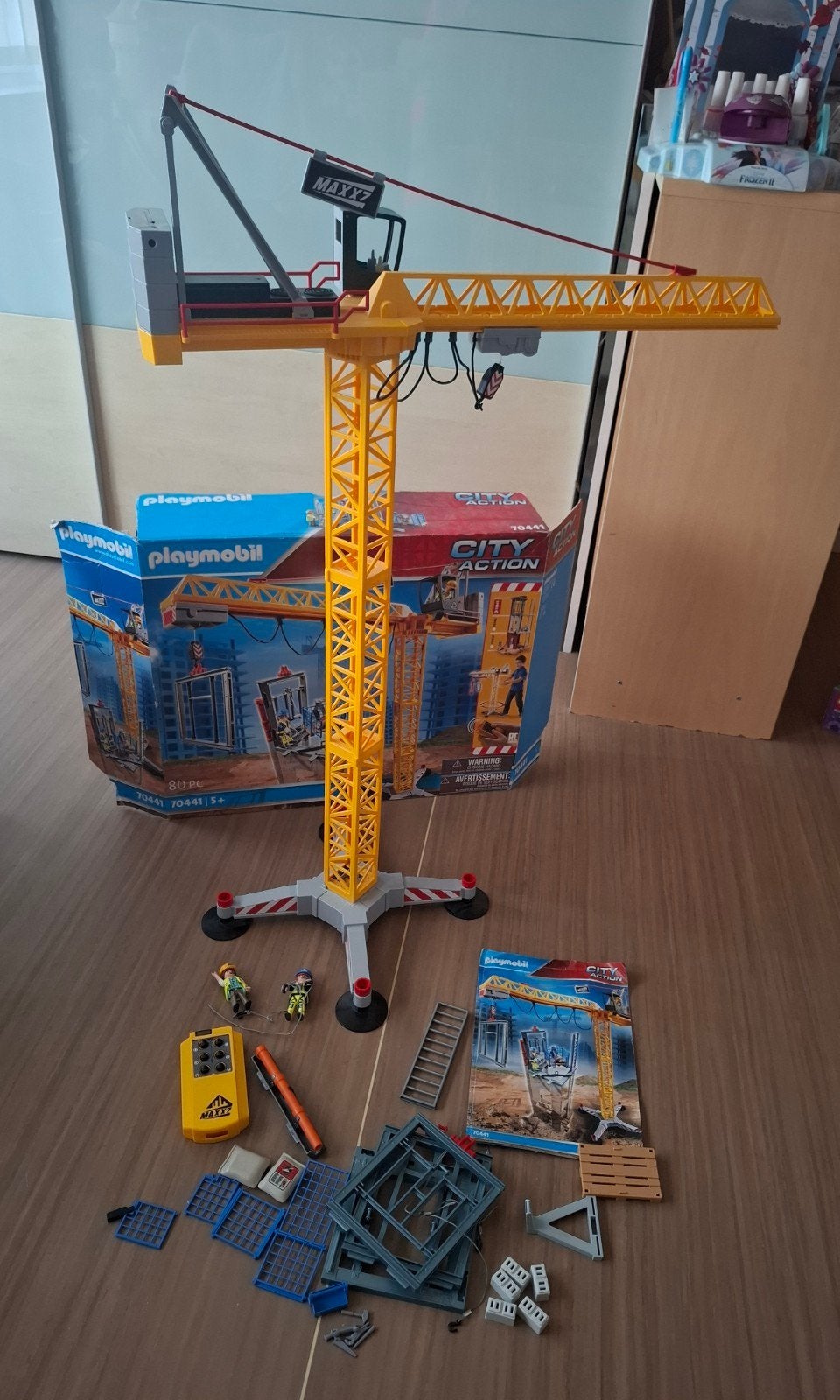 Grote bouwkraan met afstandsbediening Playmobil, Ophalen