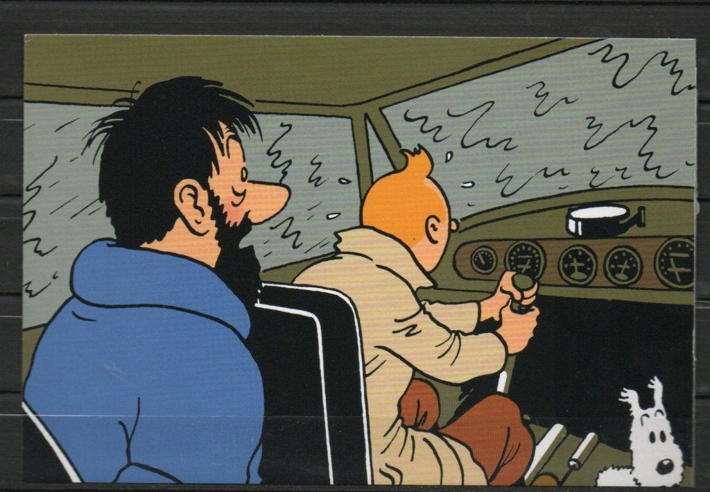 Carte postale : Hergé : Tintin/Kuifje - Avion (4), Collections, Enlèvement