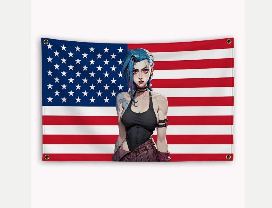 Grands drapeaux Arcane - Jinx (150x90cm), Enlèvement ou Envoi, Neuf