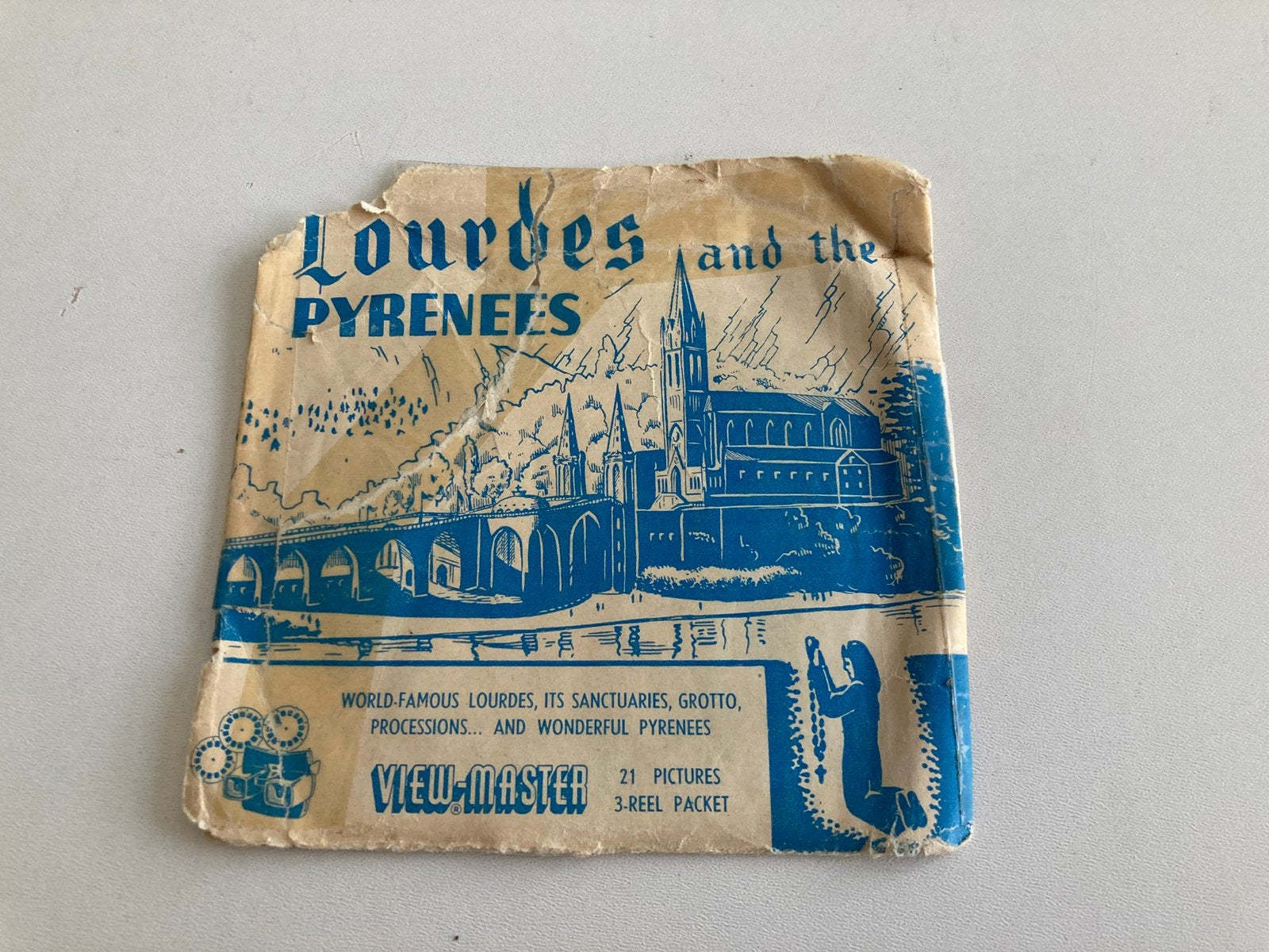 View-master “ Lourdes and the Pyrenees “1415 A + 1415 B 1956, Ophalen of Verzenden