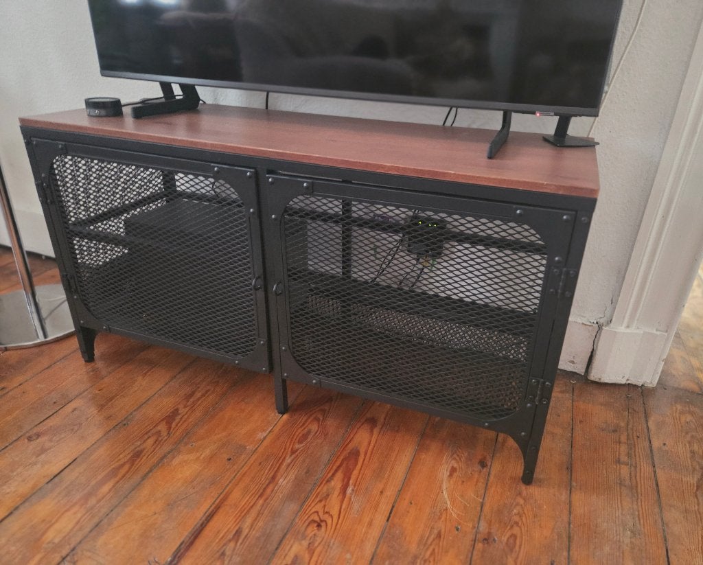 Meuble TV Ikea Metal - Bois Bruxelles, Enlèvement, Utilisé, Métal, Rustique